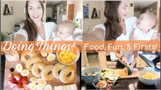 Doing Things!  Sharing Food, Fun, and Firsts!  Energy Balls, New Crib & 'Crawling'
