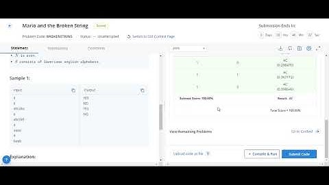 Mario and the Broken String  Codechef solution || Starter 64 codechef contest
