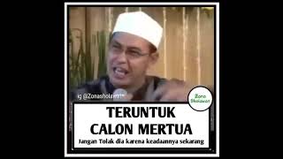 Pesan Alm. Uje untuk calon mertua.
