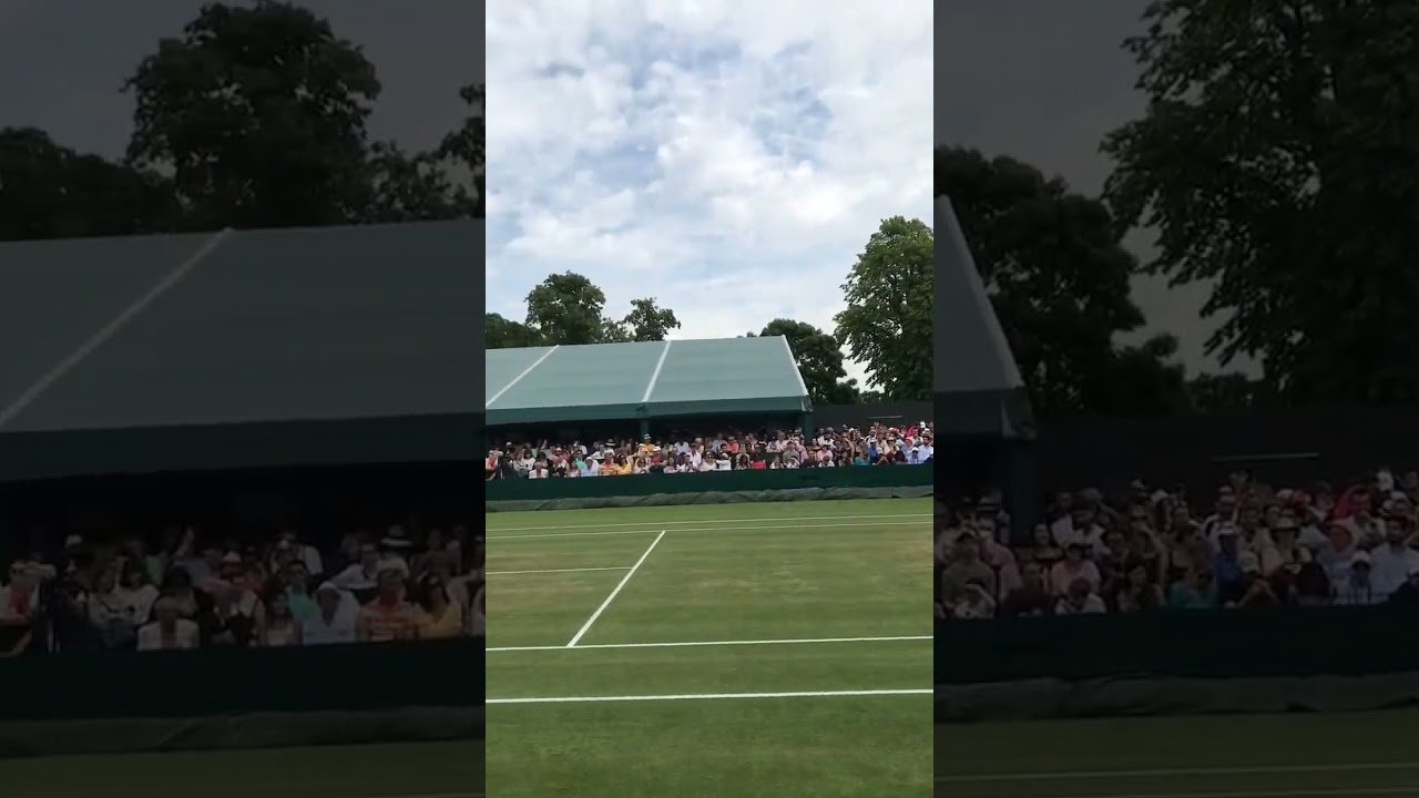 Roger Federer / Carlos Alcaraz practice at Wimbledon in 2019
