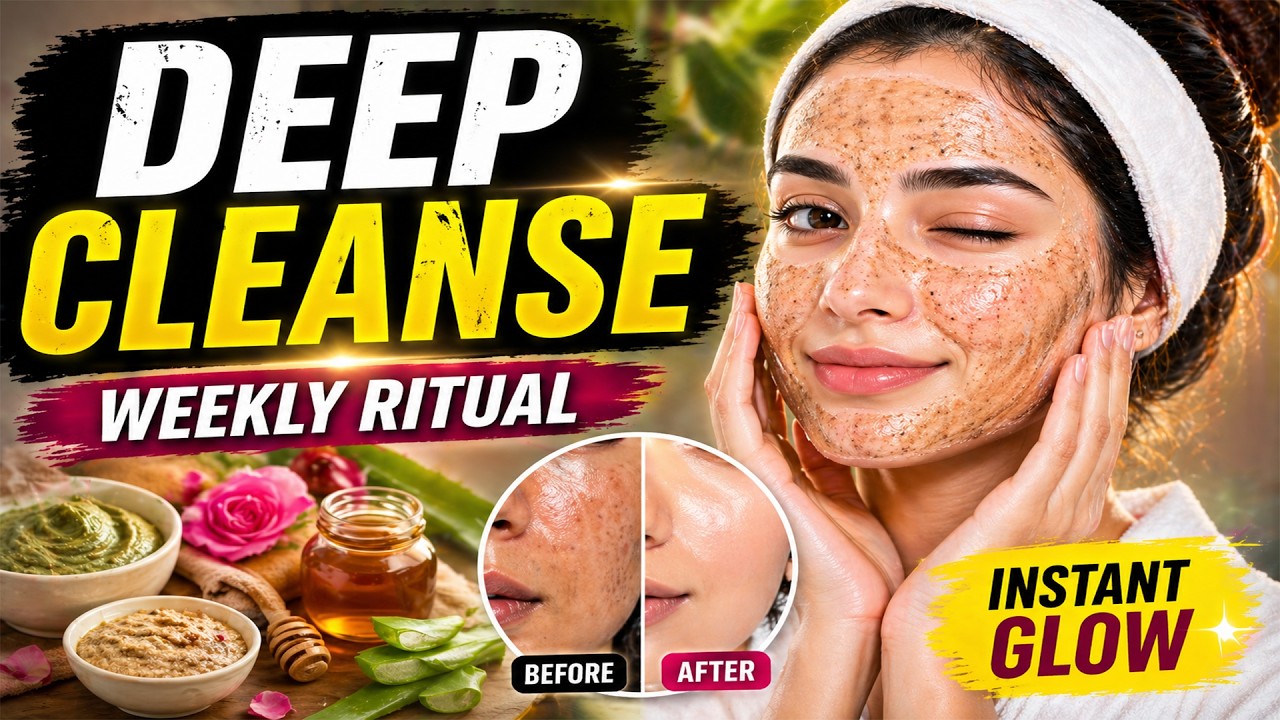 Weekly Deep Cleanse Routine for Glowing Skin at Home - YouTube