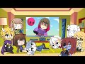 Undertale reacts to: Frisk VS Betty GlitchTale