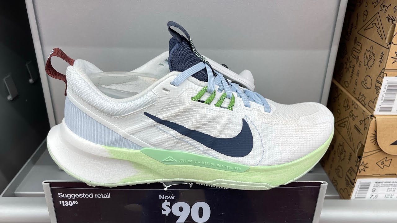 Nike Juniper Trail 2 White Green Navy Blue Trail Running Shoe DM0822-103 Mens 10 Men Nike Juniper Trail 2 NN Running Shoes White/Platinum  main image 3