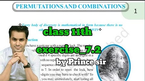 Class 11th Maths | Exercise 7.2 (Q1 to Q5) | Chapter 7: Permutation Combination | NCERT
