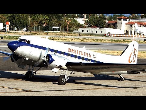 Breitling DC-3 Star-Up, Taxi & Takeoff 