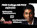 College Basketball Pick - Nebraska vs Northwestern Prediction, 2/7/2024 Free Best Bets & Odds