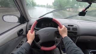 2000 Toyota Corolla CE ASMR Relaxing POV Test Drive in the Rain