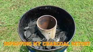 Building a small charcoal retort part 2