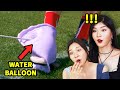 Koreans react to Water Balloons in Slow Motion (Satisfying Videos)