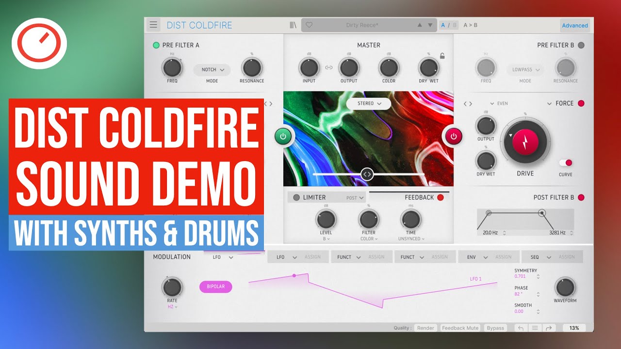 Arturia DIST COLDFIRE Sound Demo With Synthesizers and Drums - YouTube