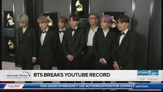 Social Scene: BTS breaks youtube record
