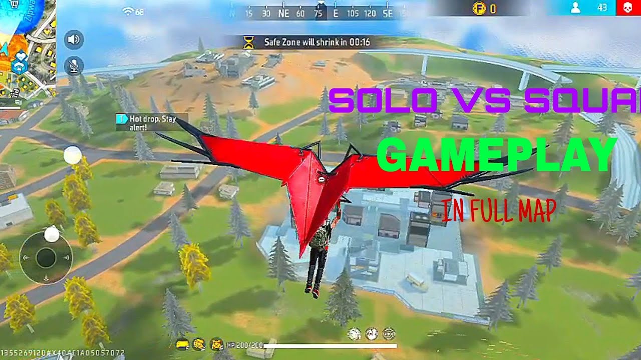 SOLO VS SQUAD GAMEPLAY IN FULL MAP - YouTube