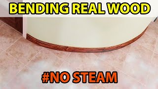 Curved trim without STEAM, LAMINATION, CHEMICALS, or KERF CUTS