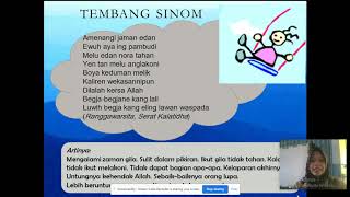 SSD Kelas 6 Watak Tembang Macapat (Asmaradhana, Sinom, Dhandhanggula)