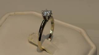 diamond ring knife edge 6 claw setting solitaire