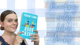 Reading only blue books for a week! 📚🦋
