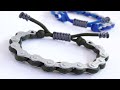 How to Make a Bike / Motorcycle  Chain Paracord Bracelet - Comfortable to Wear - Cobra Sliding Knot