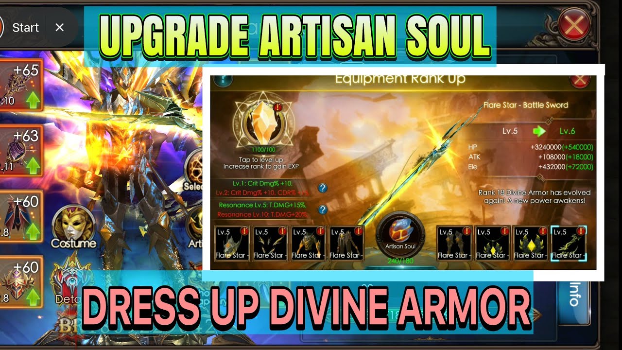 UPGRADE ARTISAN SOUL & DRESS UP DIVINE ARMOR!! LEGACY OF DISCORD