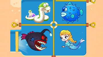 Save the fish pin pull game | Save Elsa mermaid Android fishdom gameplay