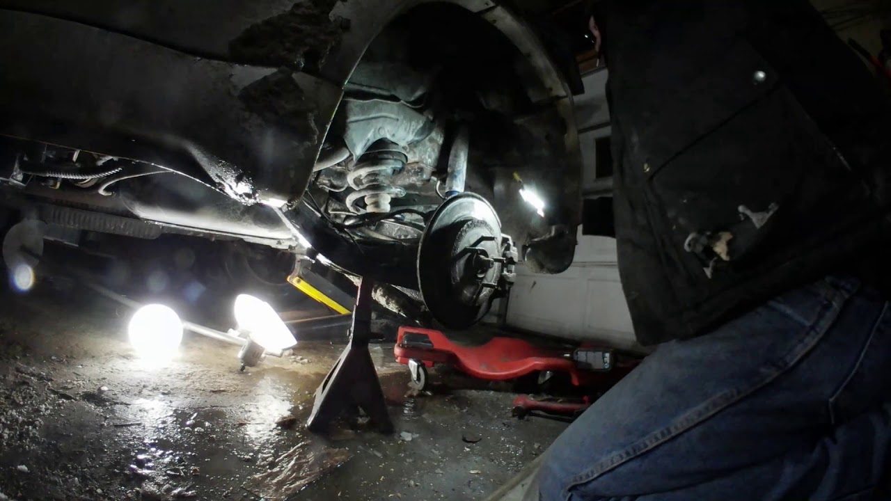 06 Ford Escape Hybrid Rear Brake pad change Pt 3 Conclu - YouTube