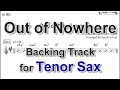 Out of Nowhere - Backing Track with Sheet Music for Tenor Sax