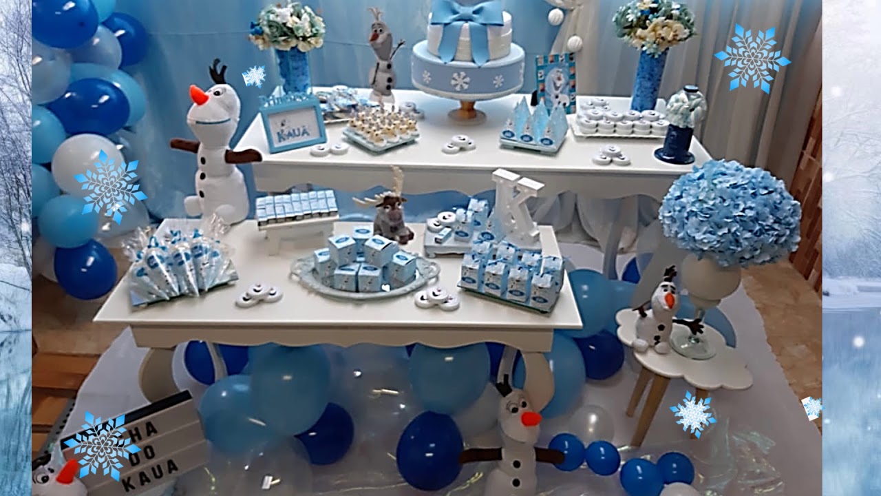 Cha De Bebe Do Kaua Tema Frozen Olaf Youtube