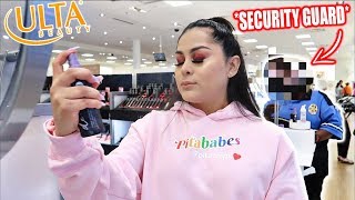 FULL FACE Using ULTA TESTERS Makeup! *SECURITY CALLED* SHOP PITABAB...