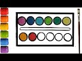 Drawing and colouring color paint box and brush|how to draw|    ചിത്രം വരക്കാം | coloring pages #39