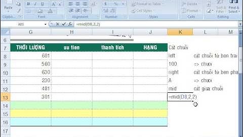 Tự học và thực hành excel 2007 - phần 2