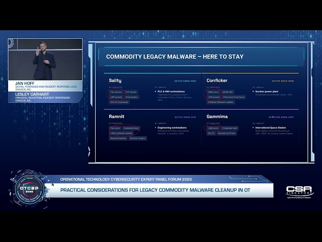 Thumbnail for Video: Practical Considerations for Legacy Commodity Malware Cleanup in OT
