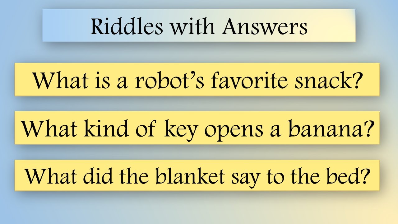 Riddles with Answers 003 - YouTube