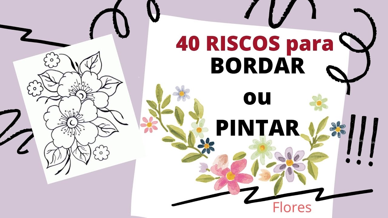 Desenho de Flores - Risco de flores para pintar 