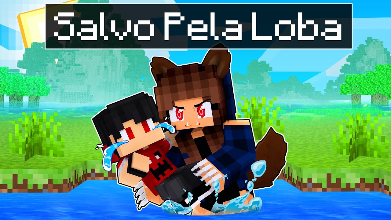 P3DRU foi salvo pela GAROTA LOBO no Minecraft