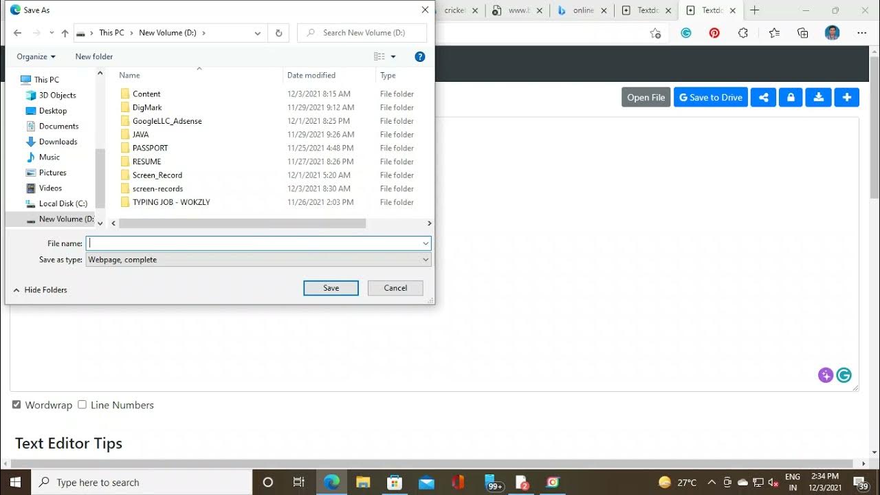 Online Text Document Creation websites. YouTube