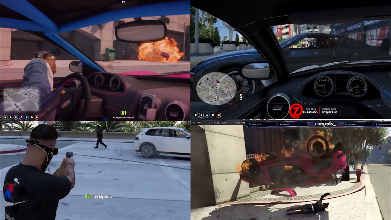 CG Roll up on Kami Gang after Robbing Lil Tuggz (Multiple POVs) | Prodigy RP