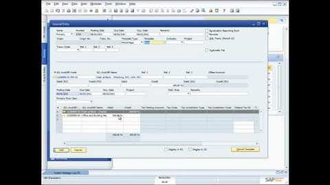 Demonstrating the Financials Functionality in SAP Business One
