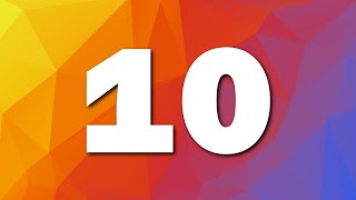 [ 0:10 ] Low poly geometric countdown timer - Reds, Yellows & Blues