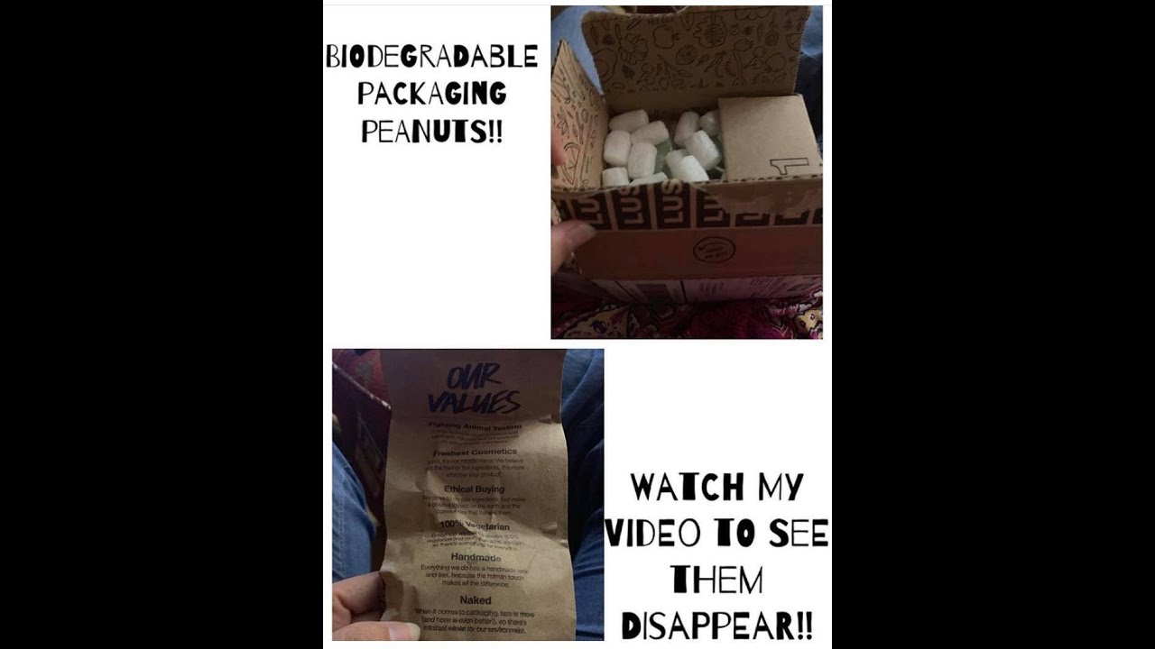 Eco friendly biodegradable packaging peanuts from Lush! they just
