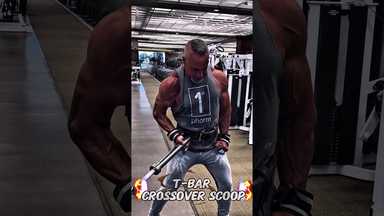 HOW TO HIT THE UPPER PECS T-BAR CROSSOVER SCOOP#workout #motivation #muscle #workouttips #exercise