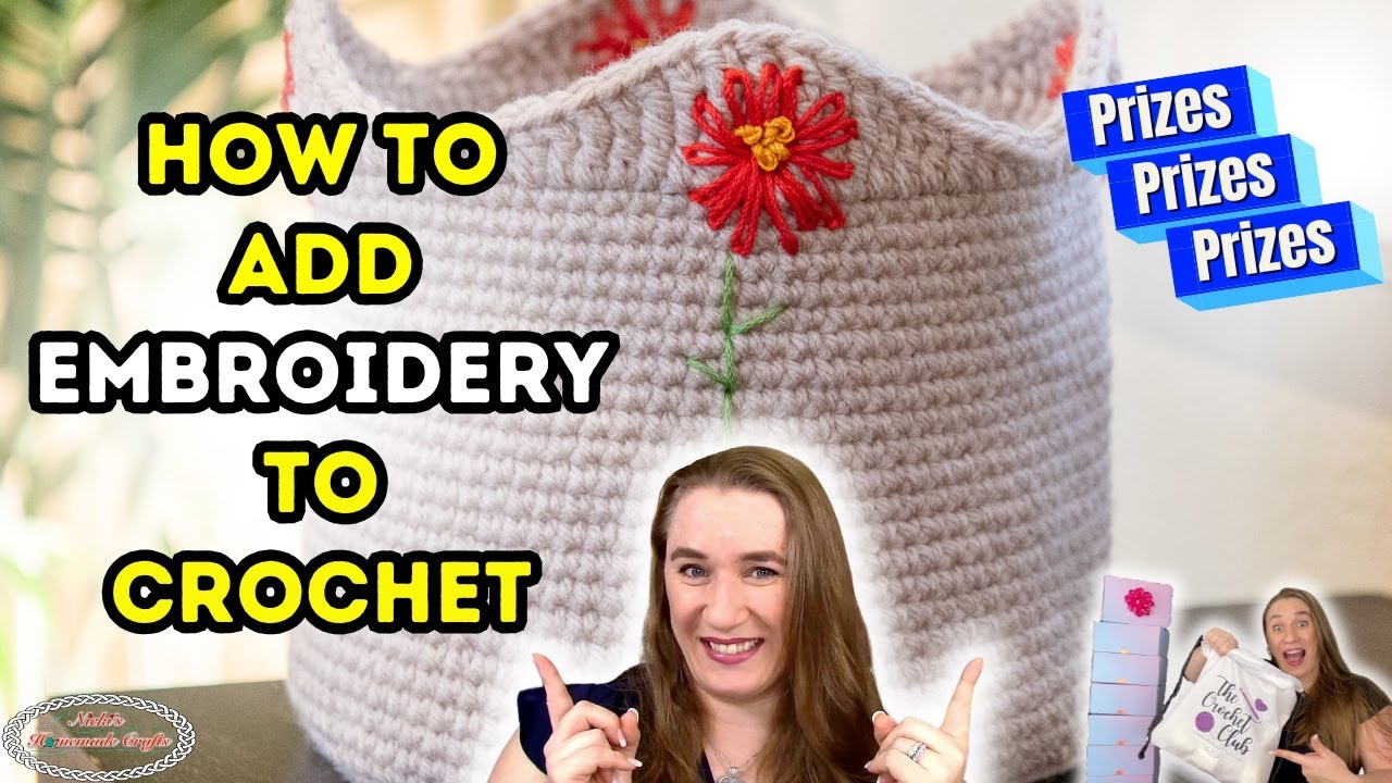 Surprising Ways to add Embroidery to CROCHET! ❤️ With Prizes! The Crochet Club!