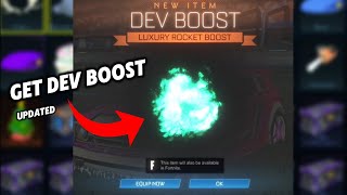 How to Get DEV BOOST for FREE in Rocket League! (UPDATED)