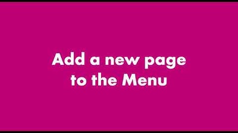 Add a Page to the Menu - WordPress Gutenberg
