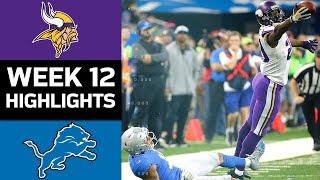 Vikings vs. Lions | NFL Week 12 Game Highlights