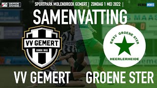 Samenvatting VV Gemert-Groene Ster 01-05-2022