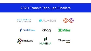 2020 Transit Tech Lab Finalists