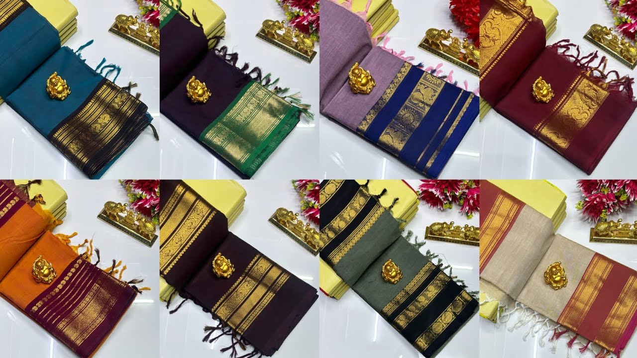 Premium quality 🌞 Kanchicotton sarees ☎️ WhatsApp 8695184334 #manufacturer #purecotton #trending 