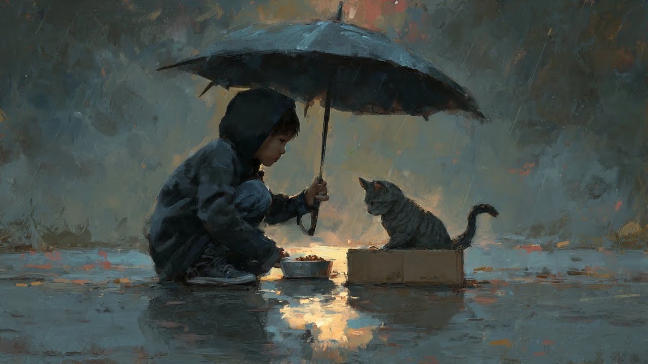 🔴 A Moment of Kindness in the Rain | Emotional Cinematic Art Ambience With Piano