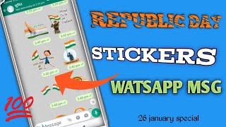 26 January Stickers For Whatsapp||How to send Happy Republic Day 2022 wishes WhatsApp Stickers|| screenshot 1