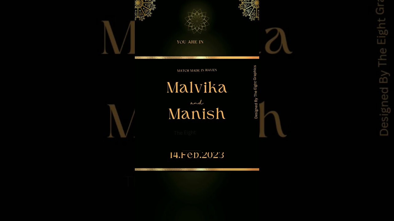 Black & Golden Royal Wedding Invitation | Save The Date 