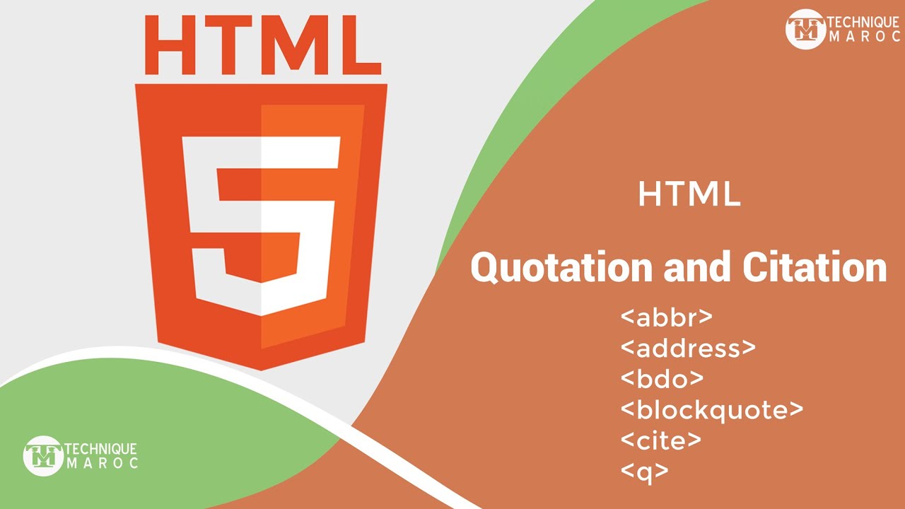 Html Quotation And Citation Youtube